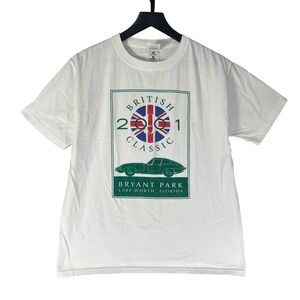 2001 British Classic Car Show Shirt Mens M Lake Worth FL Bryant Park Tee Vintage